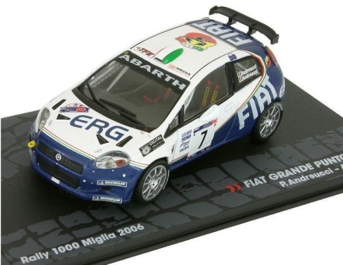 Altaya metalowy model samochodu rajdowego Fiat Grande Punto S2000 Mille Miglia 2006.jpg