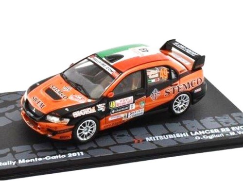 Altaya metalowy model samochodu rajdowego Mitsubishi Lancer RS EVO IX Rally Monte-Carlo 2011.jpg