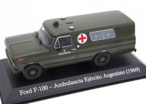 Ford F-100 Ambulancia Ejercito Argentino 1969 Salvat 1:43